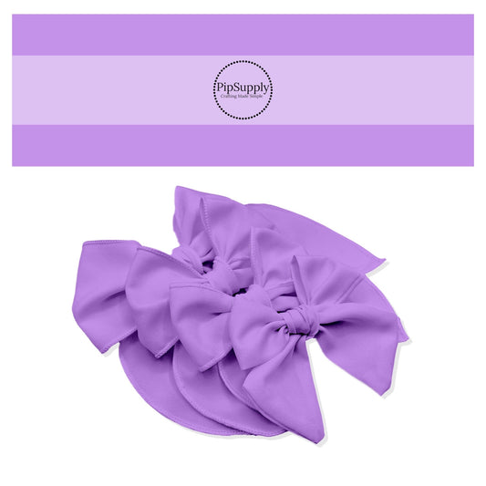 Lavender Solid Hair Bow Strips